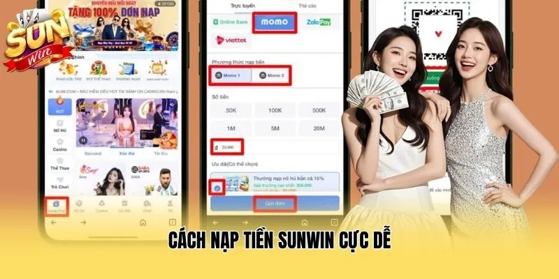 Cách nạp tiền Sunwin cực dễ