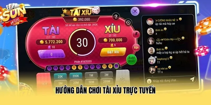 Hướng dẫn chơi tài xỉu trực tuyến